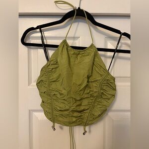 Forever 21 Green Halter Ruched Top